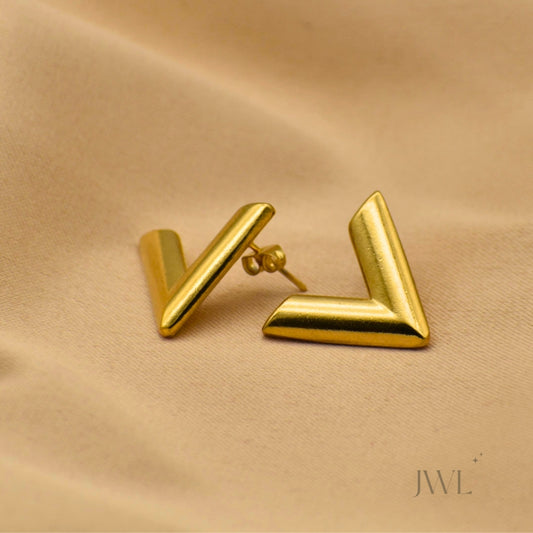 Golden Chevron Earrings