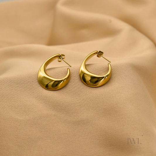 Golden Crescent Hoops