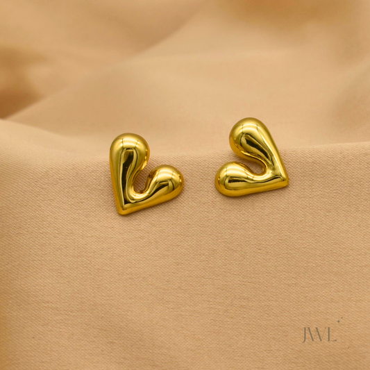 Golden Heartbeat Earrings