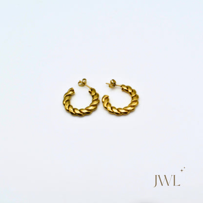 Golden Twist Hoops