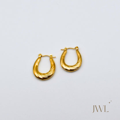 Oval Twist Hoops