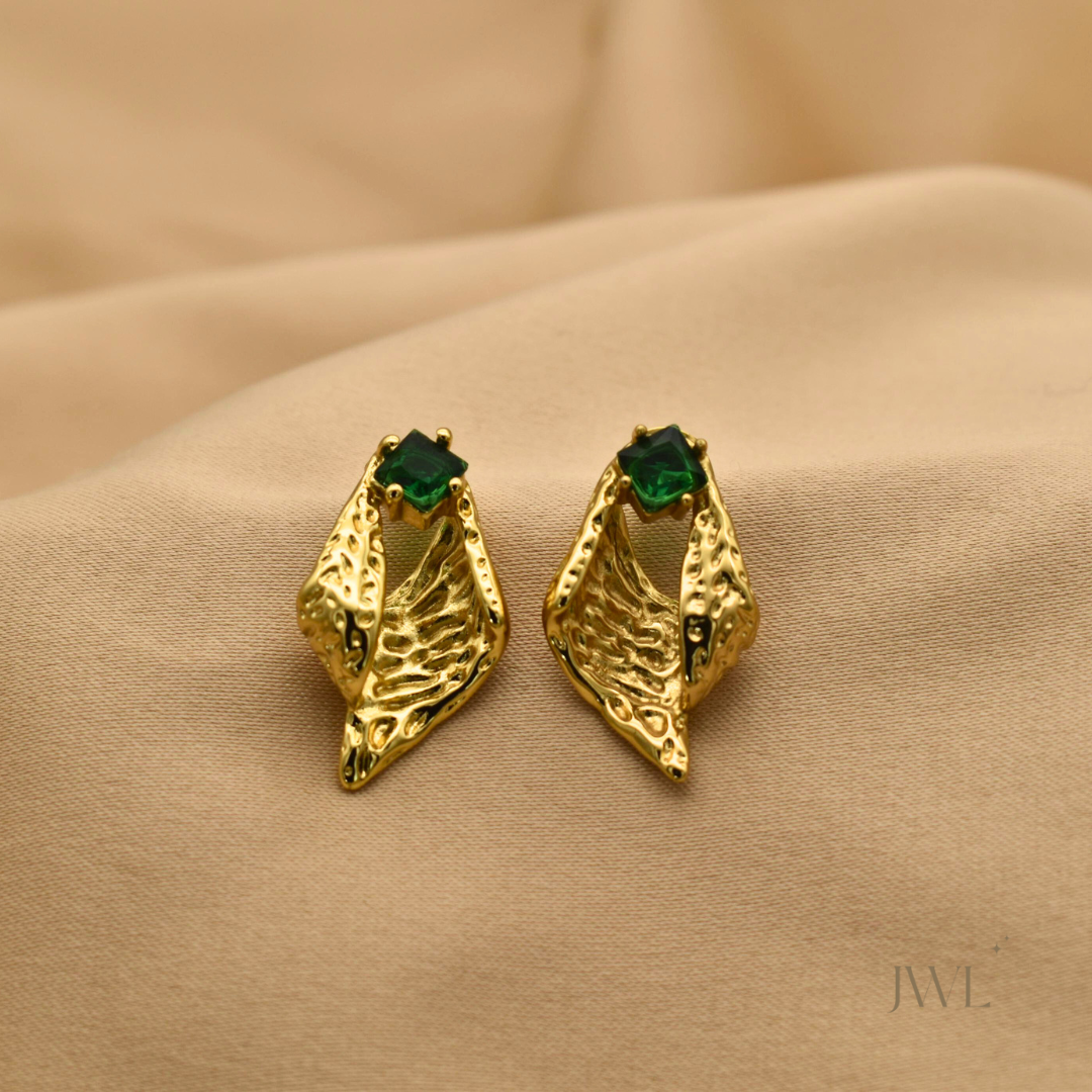 Emerald Crest Earrings