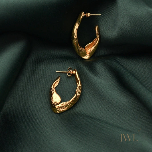 Golden Oval Hoops