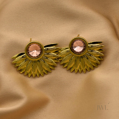 Pink Sunburst Earrings